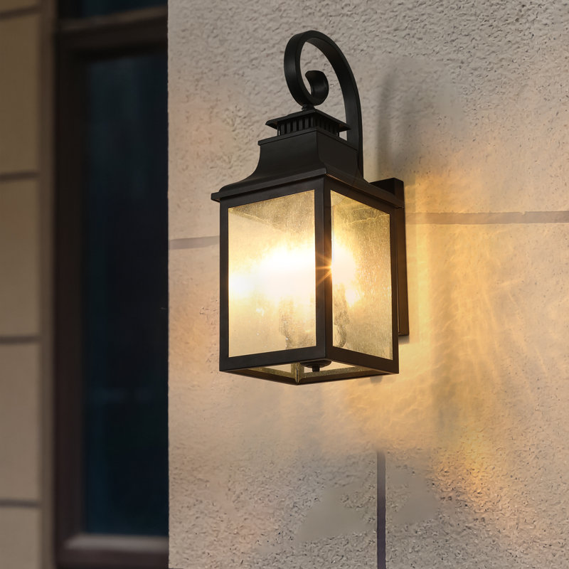 Grandes lampes murales d'extérieur avec verre (paquet de 2)