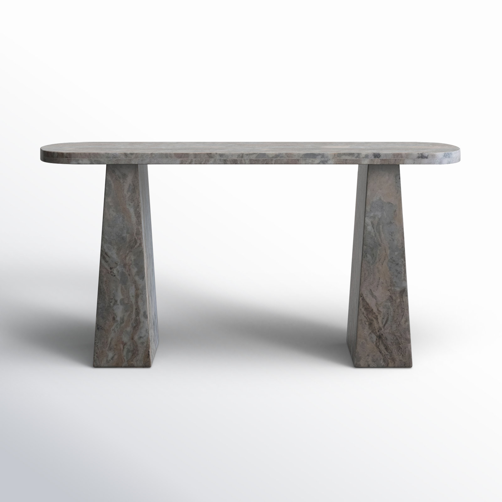 Arlis Sculptural Marble Table with Interlocking Base