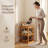 3-tier Expandable Folding Bamboo Storage Rack, Space-saving Storage Solution, No Assembly Required