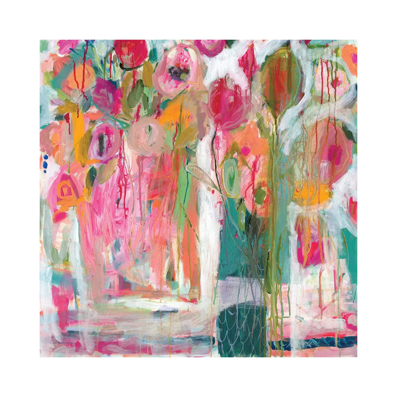 Pink Melody I by Carrie Schmitt - Wrapped Canvas Painting, 45.72 cm H x 45.72 cm W x 1.91 cm D