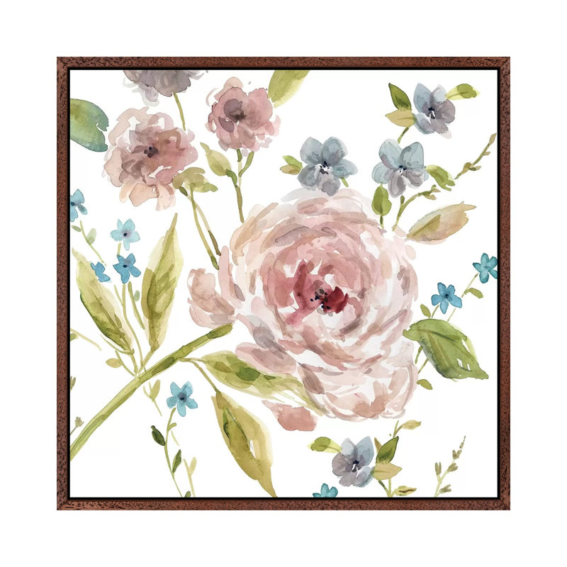 Summer Whisper II by Carol Robinson - Painting on Canvas, Classic Brown Wood Framed, 66.04 cm H x 66.04 cm W