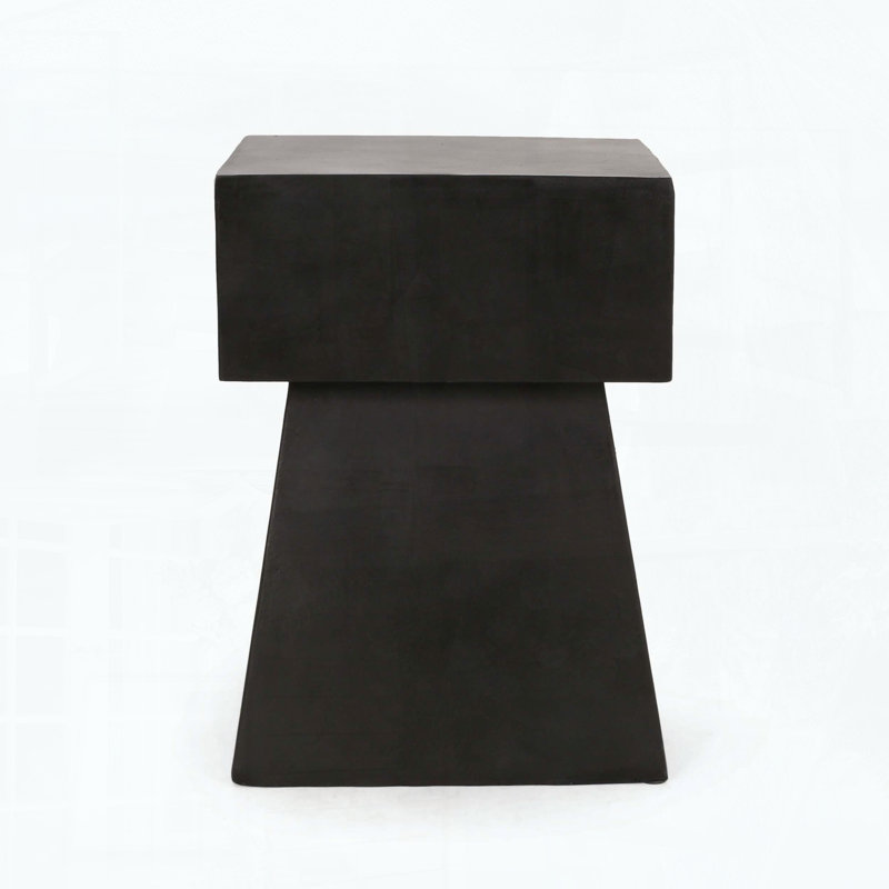 Lightweight Concrete Pedestal Side Table