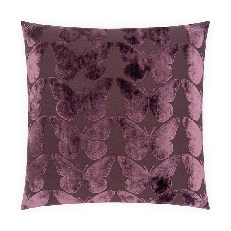 Coussin décoratif Flutterby, Ivory, Square 22"