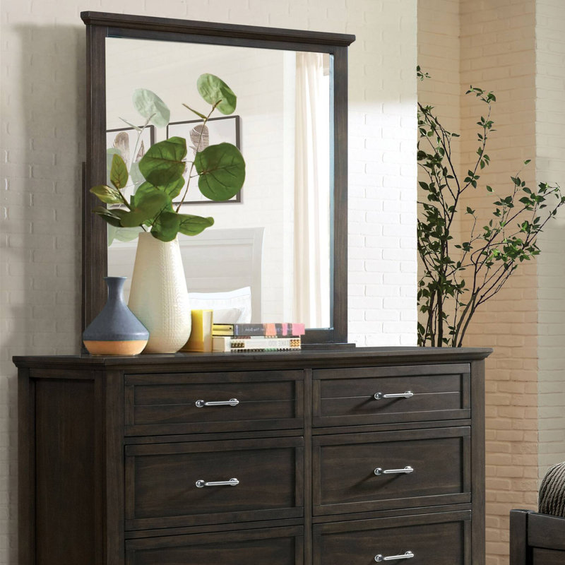 Miroir transitionnel l 40,4 po, noyer