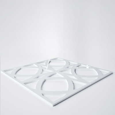 Panneaux muraux décoratifs en acrylique Fleetwood, très petit, l 7 3/8 po x H 7 3/8 po x T 1/8 po, blanc