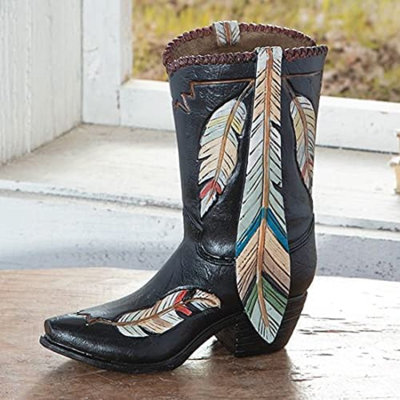 Sculpture de botte Cowboy