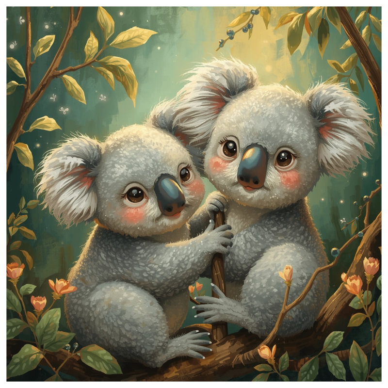 Paire de rideaux mignons Koala, voilages et rideaux occultant - 1 panneau, 50 po x 80 po - 1 panneau, Blocage