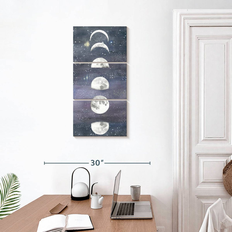 Carte de la lune II, H 32 po x l 15 po