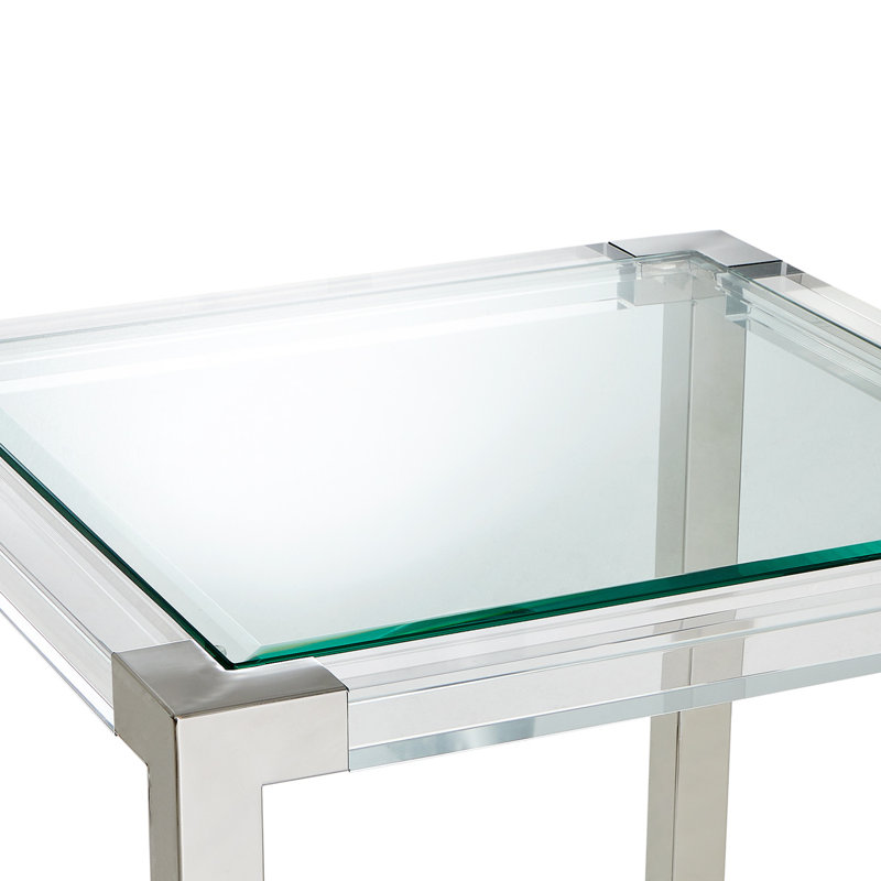 State Glass End Table