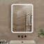 Miroir de salle de bain polyvalent anti-buée à DEL avec fonctions personnalisables et commandes tactiles-1088255860