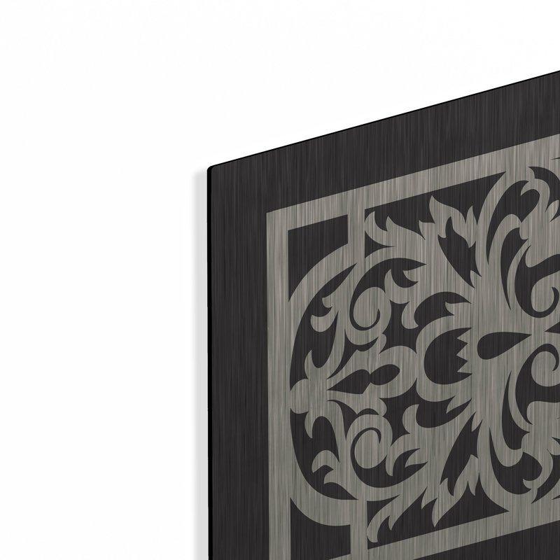 Art mural en métal Canora Gray «Patterned Grill II» par Cindy Jacobs, H 12 po x l 24 po