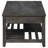 Grey Coffee Table With Spacious Surface And Intriguing Shelf Design Elegant Ample Space Unique Bottom