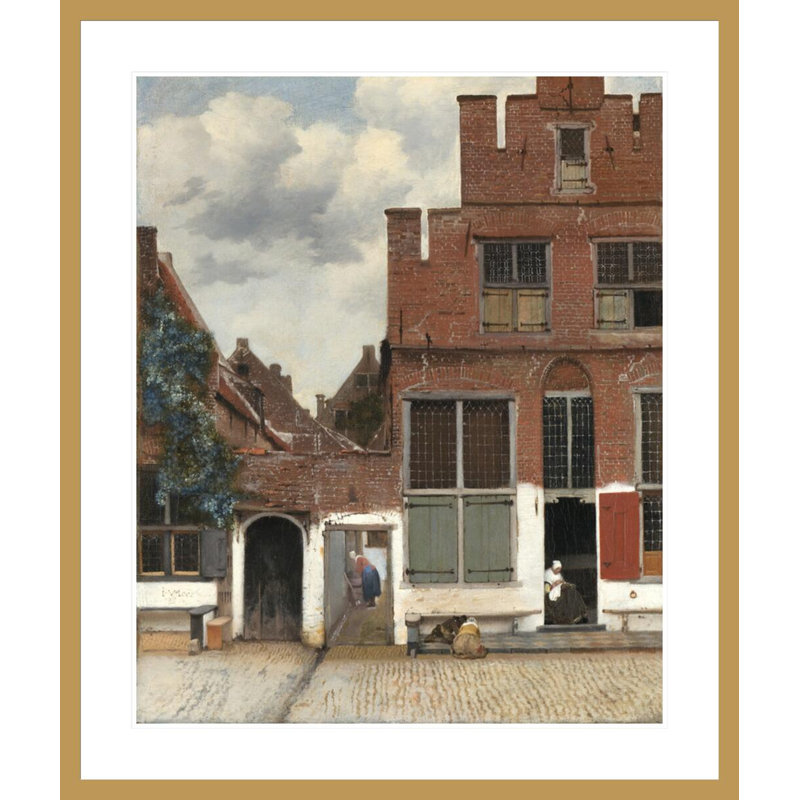 «The Little Street» par Johannes Vermeer, impression giclée sur cadre, 27,39 po H x 23,5 po L