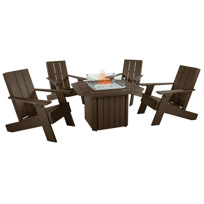 Outdoor Outdoor Conversation Set, Weathered Acorn