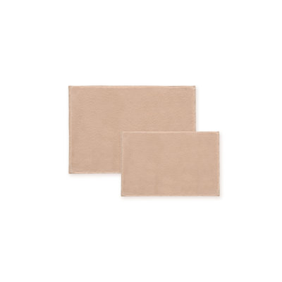 Bibb Home 2 Piece Faux Fur Plush Bath Mat Set