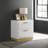 Sophia White 2-Drawer Nightstand Contemporary Style
