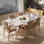 Rectangular Artificial Marble Dining Table Set