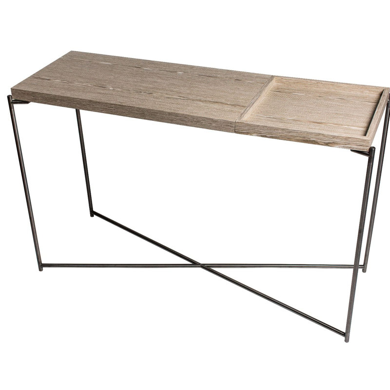Bedell 123.3cm Console Table, Gun Metal