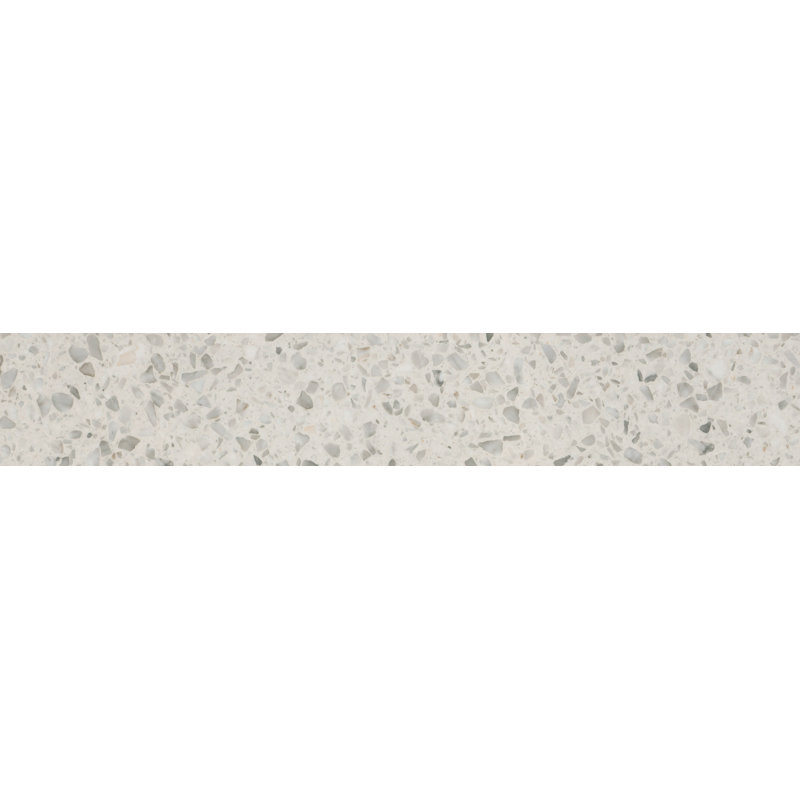 Terazio™ 24" x 3"  Polished Porcelain Bullnose Tile Trim, Bianco