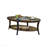 Perth Espresso Oval Coffee Table With Shelf