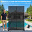 198x122cm Freestanding Metal Privacy Screen, Weatherproof Laser Cut Galvanized Steel Decorative Fence Panel, Outdoor Garden Divider for Patio Balcony Backyard Deck