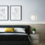 Aurora -Modern LED Wall Light – Creative Marble Sconce with Gold Ring, Eclipse Design for Bedroom, Living Room, Hallway, Aisle & Balcony
