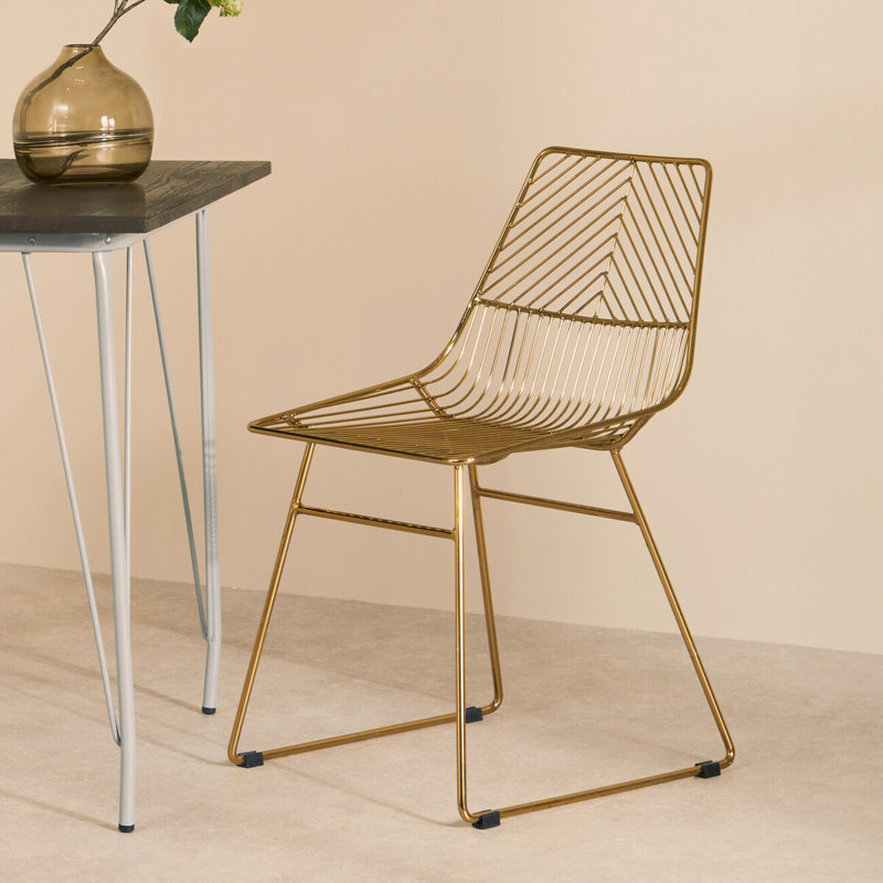 Outdoor Patio Dining Side Chair, Silver