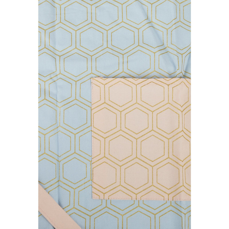 Geometric Cotton Bib Apron