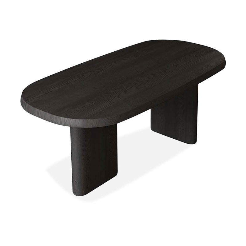 Bureaux ovales noirs en bois massif, H 29,53 po x l 62,99 po x P 31,5 po