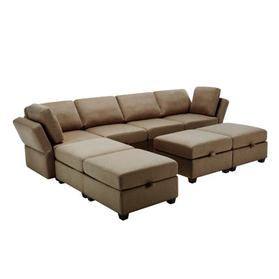 Adjustable Arms And Backs Sectional Sofa