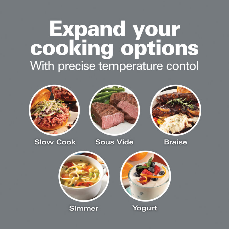 Hamilton Beach 6 Qt Stainless Steel Slow Cooker with Timer