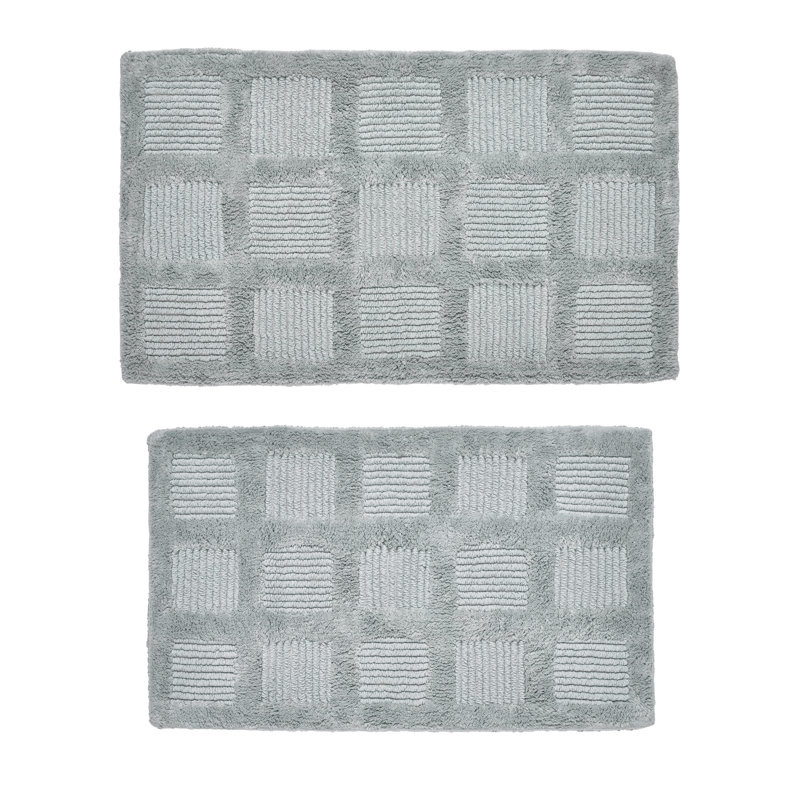 Tapis pour salle de bain en mélange de coton Gerlinda, Spa doux