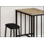 Ensemble de salle à manger 3 pièces à hauteur de comptoir contemporain avec table rectangulaire de 36 pouces et chaises assorties pour petites cuisines-996650080