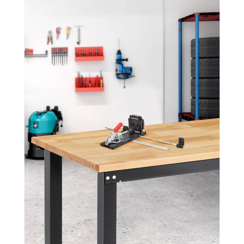 Farreli Solid Wood Top Workbench, 39.40" H x 41" W x 20" D