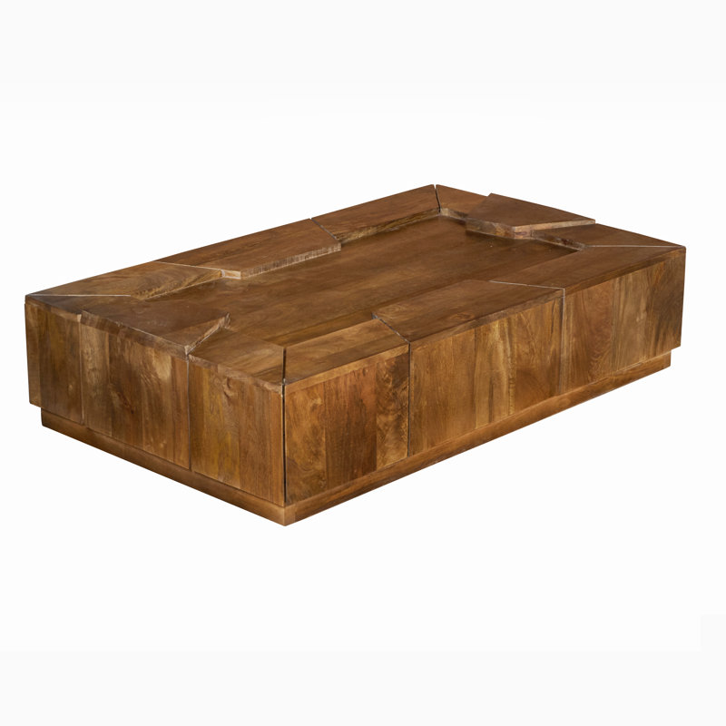 Inedito Solid Wood Block Coffee Table