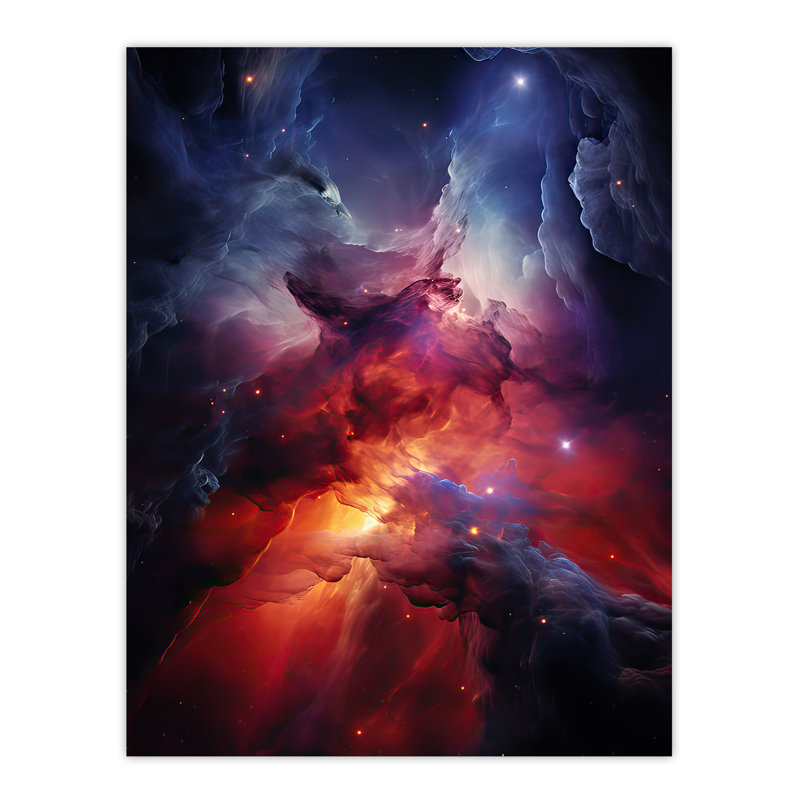 Wall Art Print Space Nebula Cosmic Landscape Clouds Poster Picture