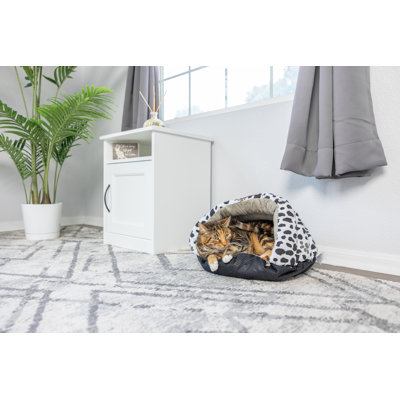 Animal Print Faux Fur Pet Bed