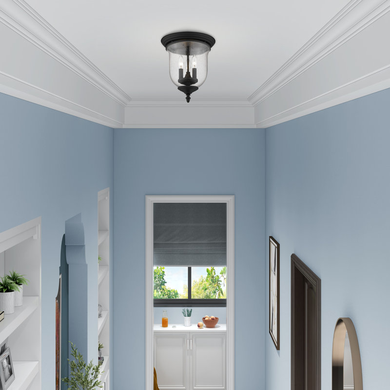 Plafonnier encastré 3 lumières 11,5 po Aaven, Noir