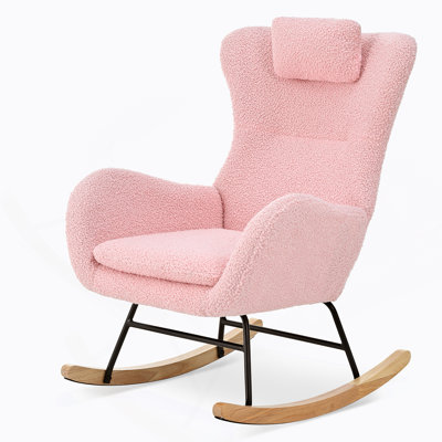 Chaise berçante, fauteuil berçant et oscillant rembourré Teddy