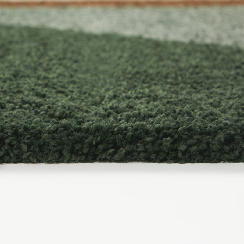 Jordan Blue/Green Color Block Geometric Area Rug, Rectangle 7'10" x 10'