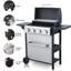 Table d'appoint pliable d'extérieur au propane 34200Btu 4, table d'appoint pliable, composants en acier inoxydable, gril à flamme émaillée, grilles de cuisson, composants à utiliser