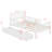 Twin Size Wood Platform Bed with Guardrails On Both Sides And Two Drawers-101489728