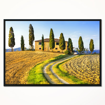 «Tuscany Scenery Italy», photographie encadrée sur toile