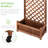 2 Robbie 48 in. Wood Planter Box & Diamond Lattice Trellis, with Drainage, Optional Wheels
