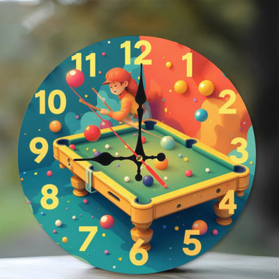 Jeu de table de billard avec boules colorées et bâton