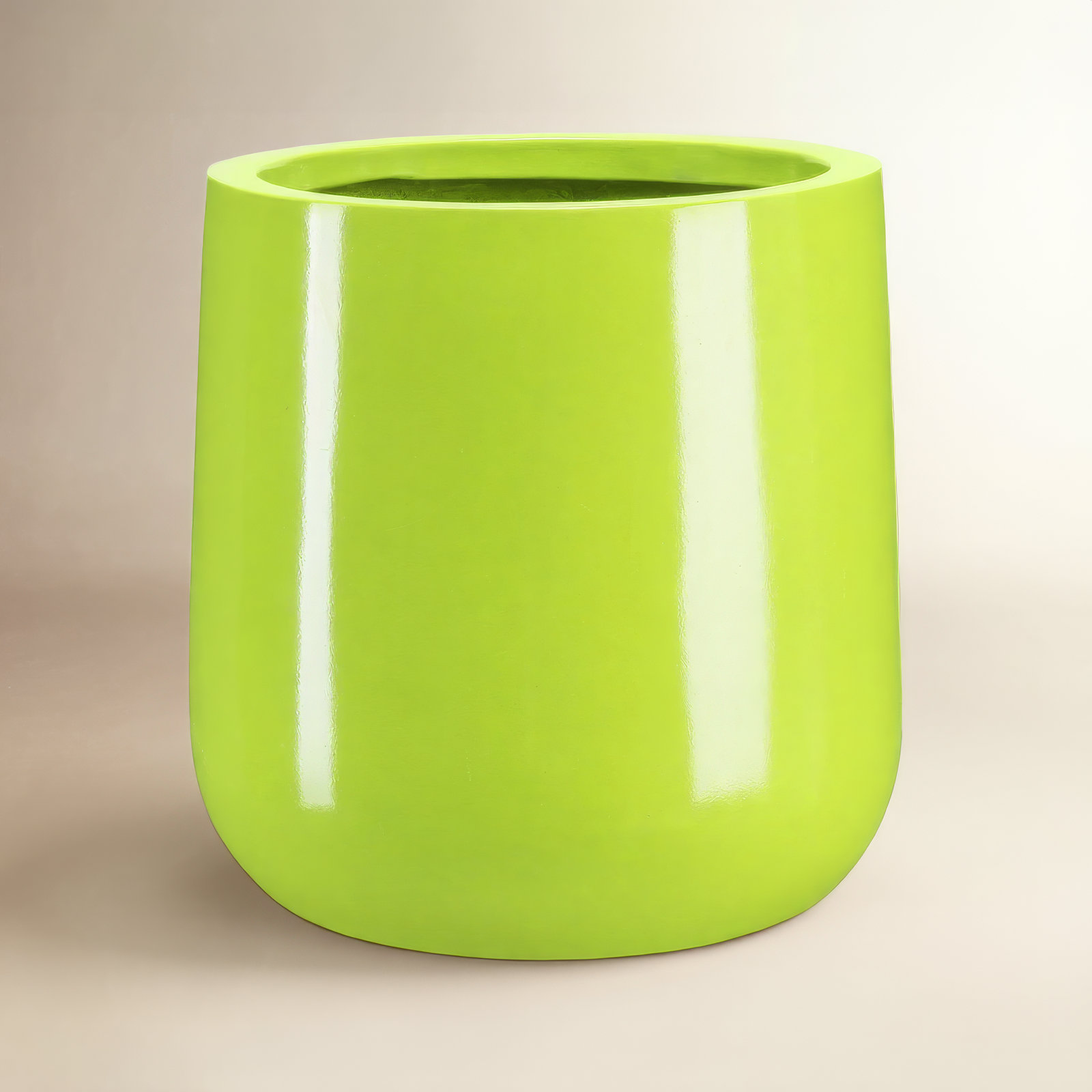 Steuben Pot Planter, Green, 10.5" H x 9.5" W x 9.5" D