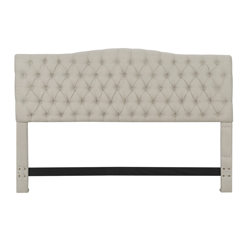 Tête de lit capitonnée rembourrée Elle, Beige, Très grand