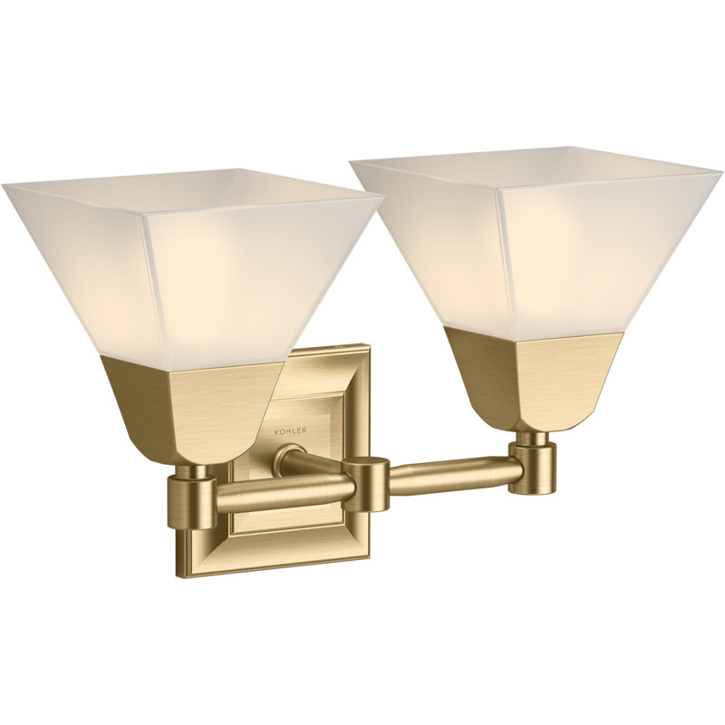 Memoirs 2 - Light Armed Sconce, Moderne Brushed Gold