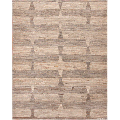 One-of-a-Kind 9'6" X 11'10" New Age Area Rug Brown/Gray