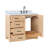 Freitas 37'' Solid Wood Single Bathroom Vanity in White with 1.5'' Carrara Marble Top, Right Offset, Rectangle Sink-1750949054-1750949053-1783811612